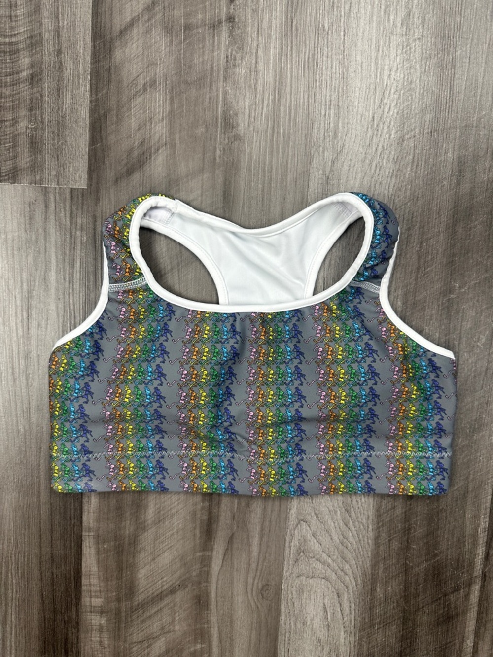 Section 119 Grateful Dead Skeleton Rainbow Sports Bra (NWOT) - Small